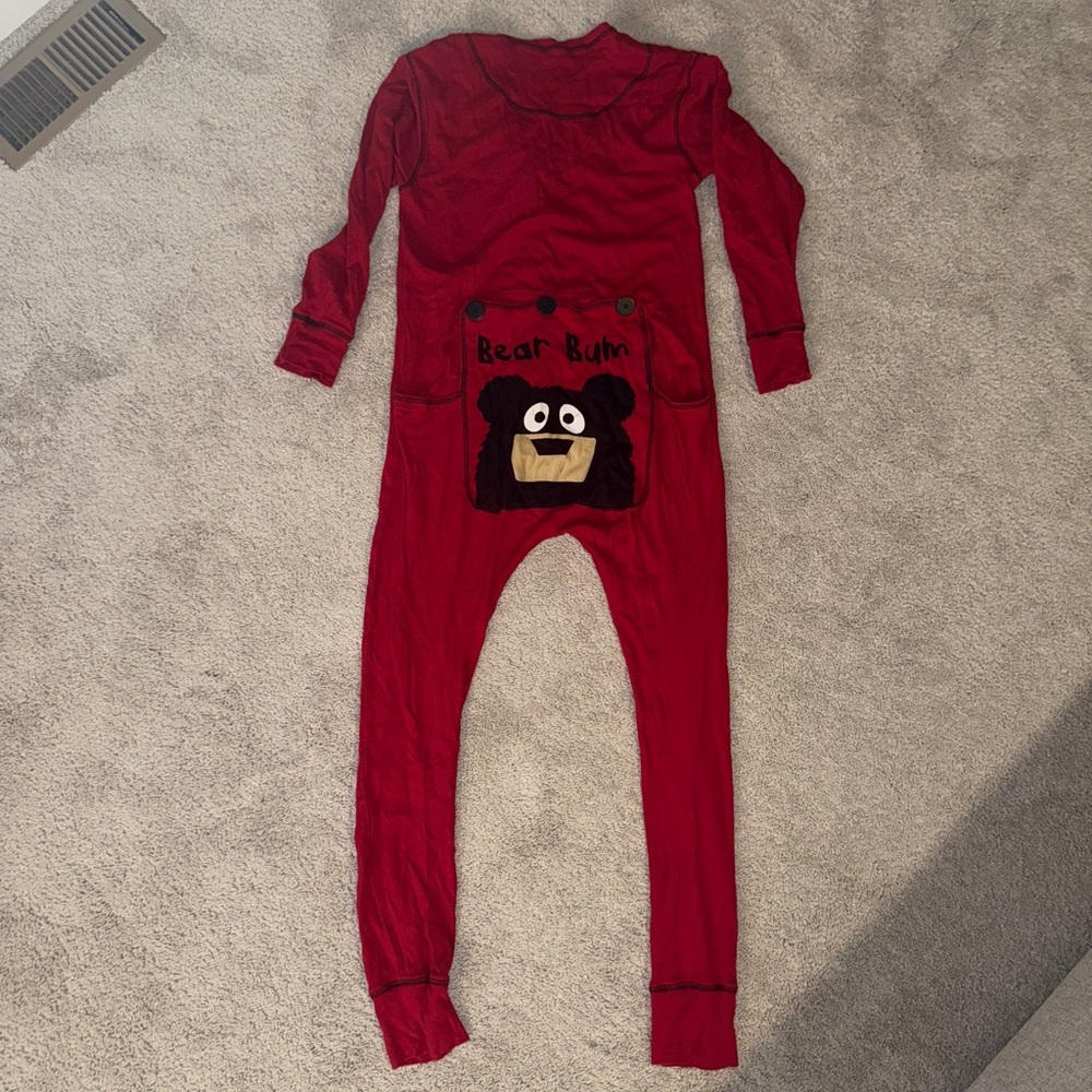 Bear Bum Adult Onesie Flapjack | Small | Red/Black - Picture 6 of 8